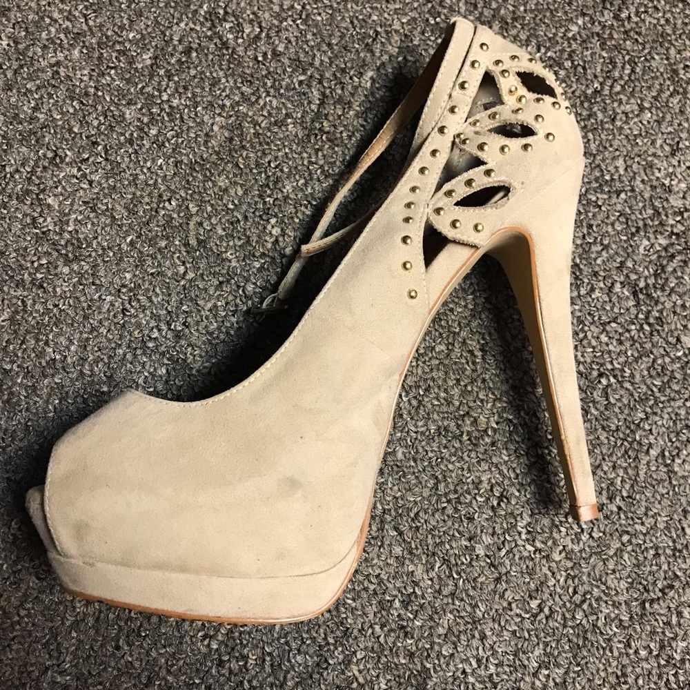 Gold Studded High Heels